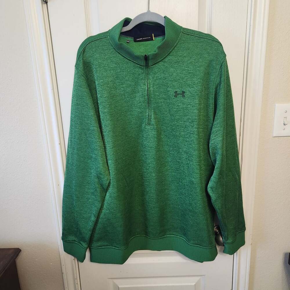 Under Armour Storm 1/4 Zip Size 2XL Green Fleece Pullover